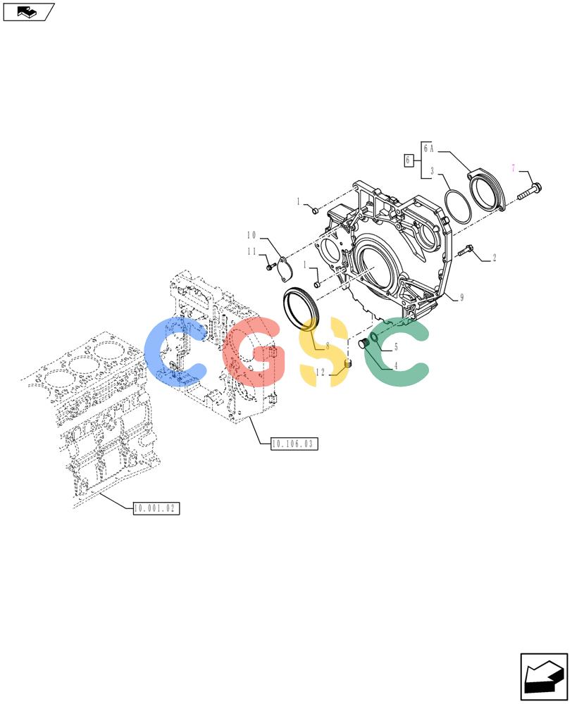 神钢零件查询(F4GE9684R J605) - ENGINE 5801404376 - 84370655 (11/13-) (10.103.03) - CRANKCASE COVERS (2855177) Kobelco