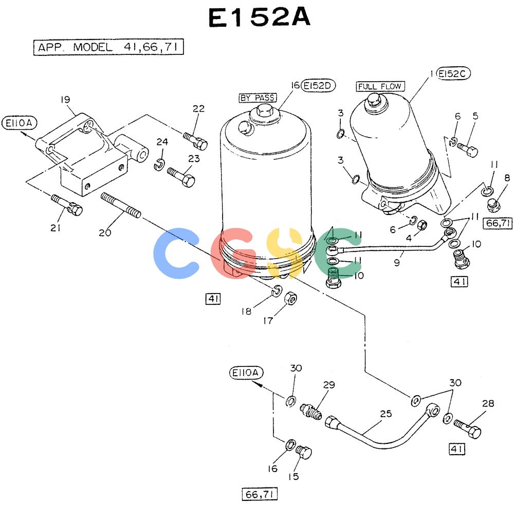 神钢零件查询(NE6(T)04) - NISSAN DIESEL ENGINE (1/86-12/98) (05-001[01]) - FILTER OIL (FITTING PARTS) Kobelco