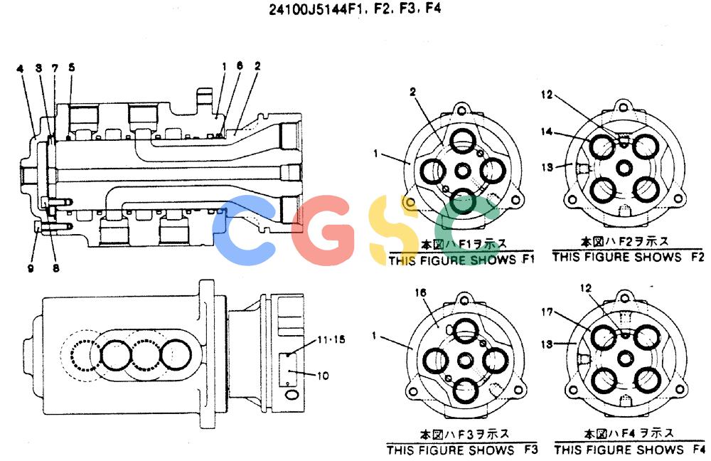 神钢零件查询(MD140C) - EXCAVATOR ASN YPU00501 (1/80-12/06) (12-029) - JOINT ASSY, SWIVEL Kobelco
