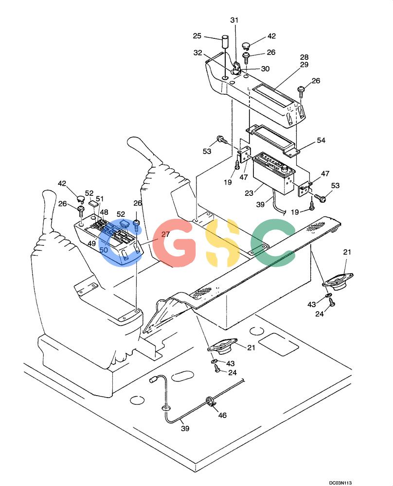纽荷兰零件查询(EH160) - CRAWLER EXCAVATOR (9/03-) (09 -26[00]) - INSTRUMENT PANEL ASSY New Holland Constructuion