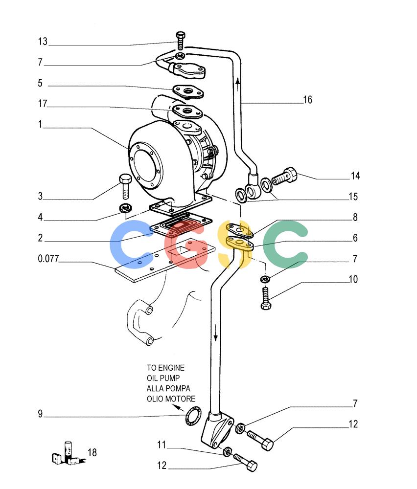 纽荷兰零件查询(FD175) - CRAWLER DOZER (N.A. VERSION)(S/N 061640 & AFTER) (1/93-) (0.240[01]) - TURBOCHARGER New Holland Constructuion