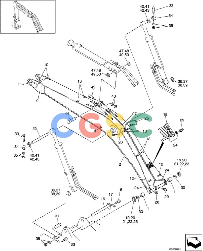 纽荷兰零件查询(EH215) - CRAWLER EXCAVATOR (9/03-) (09 -57[00]) - BOOM ASSY 5.65 M (18FT. 6IN.) New Holland Constructuion