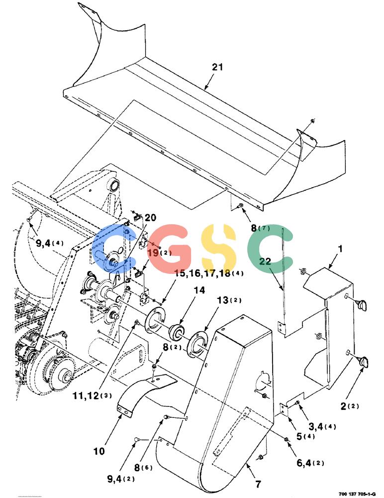凯斯零件查询(8585) - CASE IH LARGE (3 X 4) RECTANGLER BALER (1/98-12/00) (3-20) - PICKUP SHIELDS ASSEMBLY, LEFT Case Agriculture