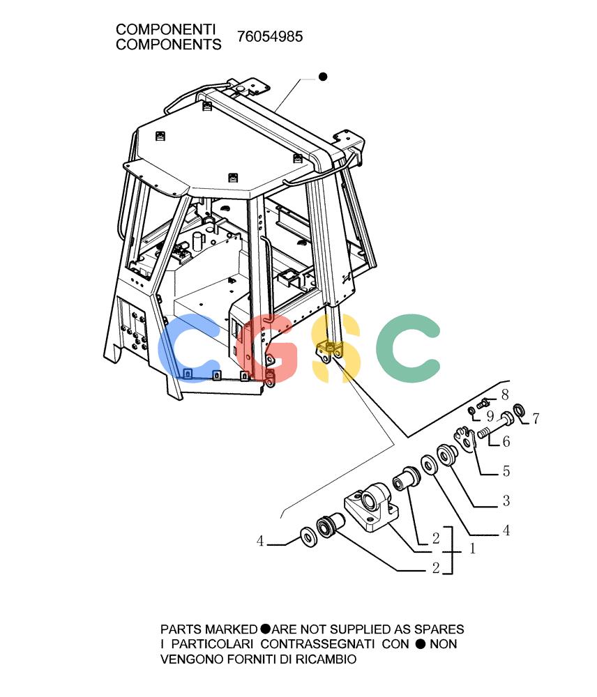 纽荷兰零件查询(DC150PS) - CRAWLER DOZER (9.652[06]) - ROPS CAB - OPTIONAL CODE 76076873 New Holland Constructuion