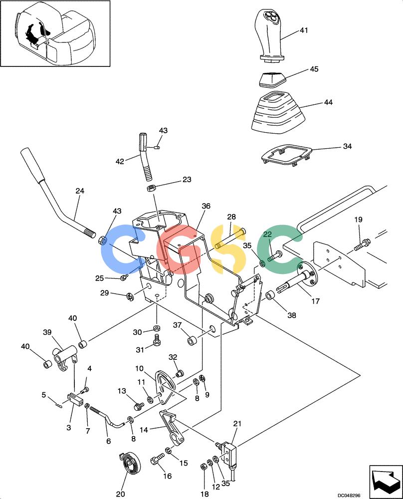 纽荷兰零件查询(E130) - CRAWLER EXCAVATOR (N.A.) (1/06-) (09 -24[00]) - CONTROL BOX ASSY (LEFT HAND) New Holland Constructuion