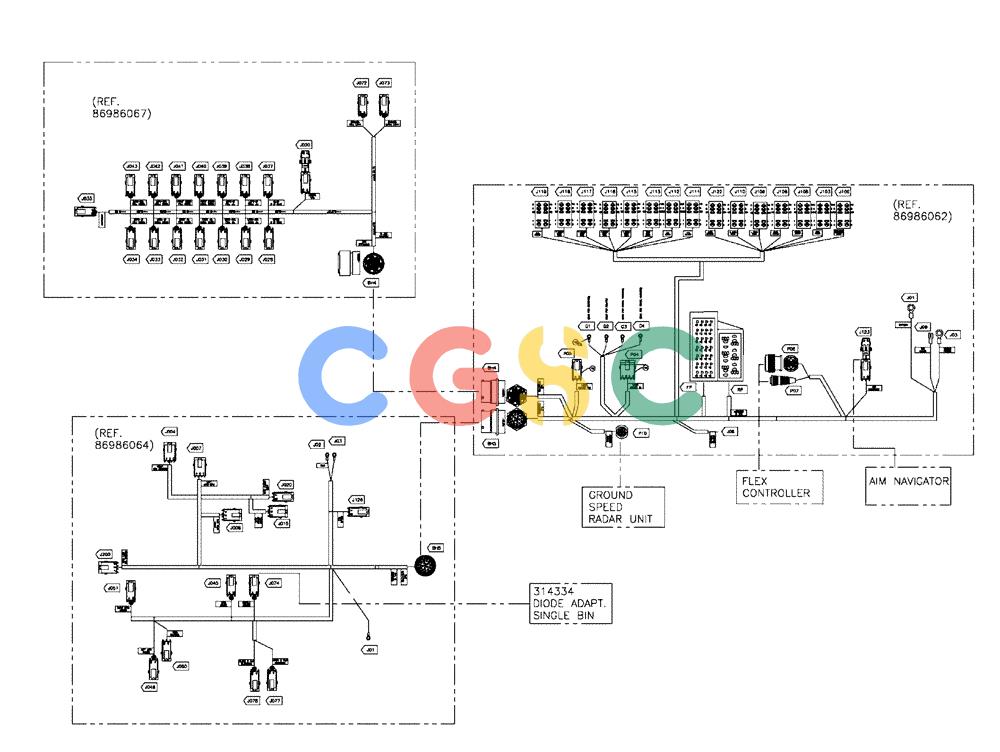 凯斯零件查询(438) - FLEX-AIR APPLICATOR - 2003 (3/03-10/03) (14-005) - HARNESS GOUP, 660 Case Agriculture