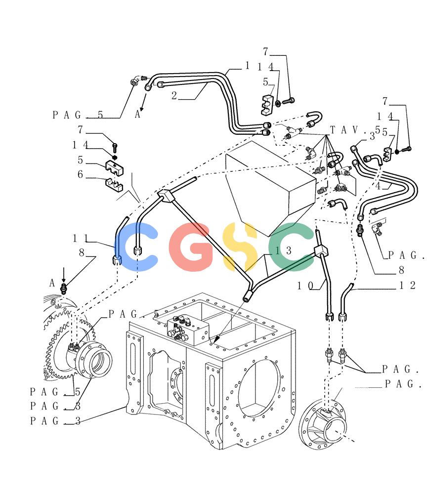 纽荷兰零件查询(DC180LT) - CRAWLER DOZER (5/00-) (1.266[09]) - REAR TRANSMISSION - PIPING - VERSION (01) New Holland Constructuion