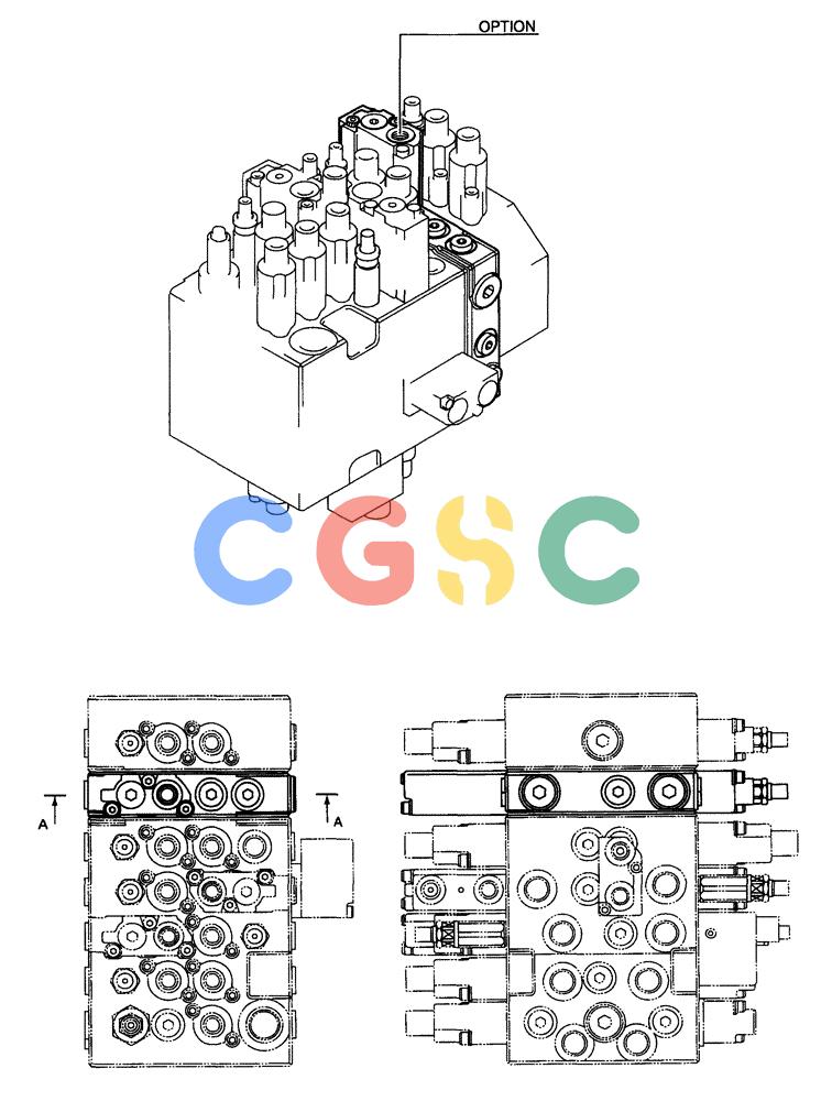 纽荷兰零件查询(E70) - MIDI CRAWLER EXCAVATOR (NA) (1/06-) (165) - VALVE ASSEMBLY, CONTROL (SEPARATE, NIBBLER & BREAKER, ROTARY FORK) New Holland Constructuion