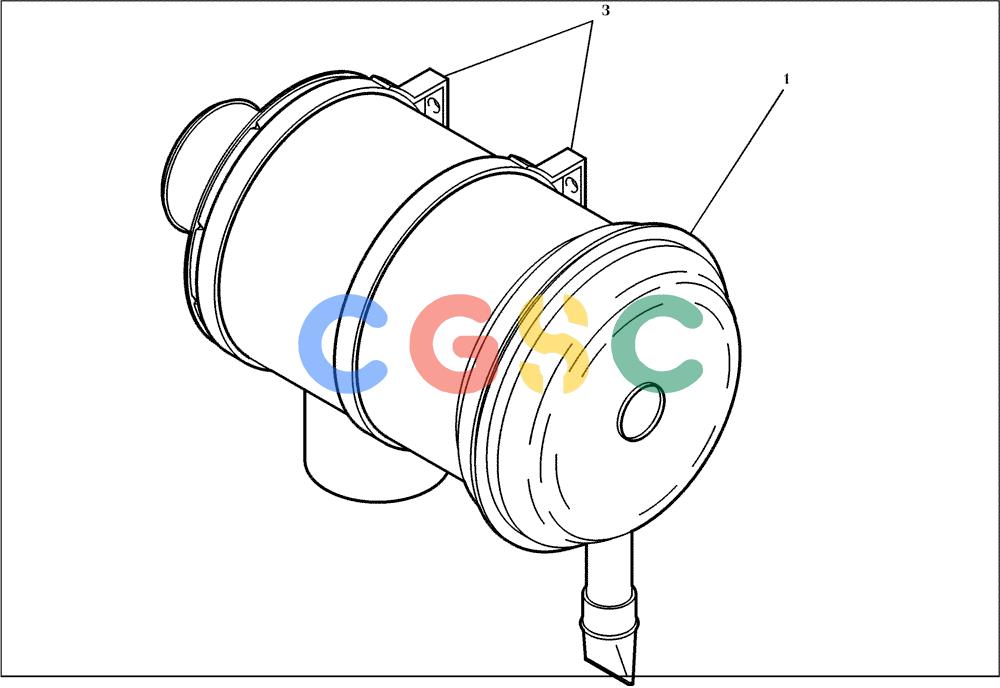 纽荷兰零件查询(EC270) - CRAWLER EXCAVATOR (7/00-) (13.501[001]) - AIR FILTER MOUNTING PARTS (S/N 727002-UP) New Holland Constructuion