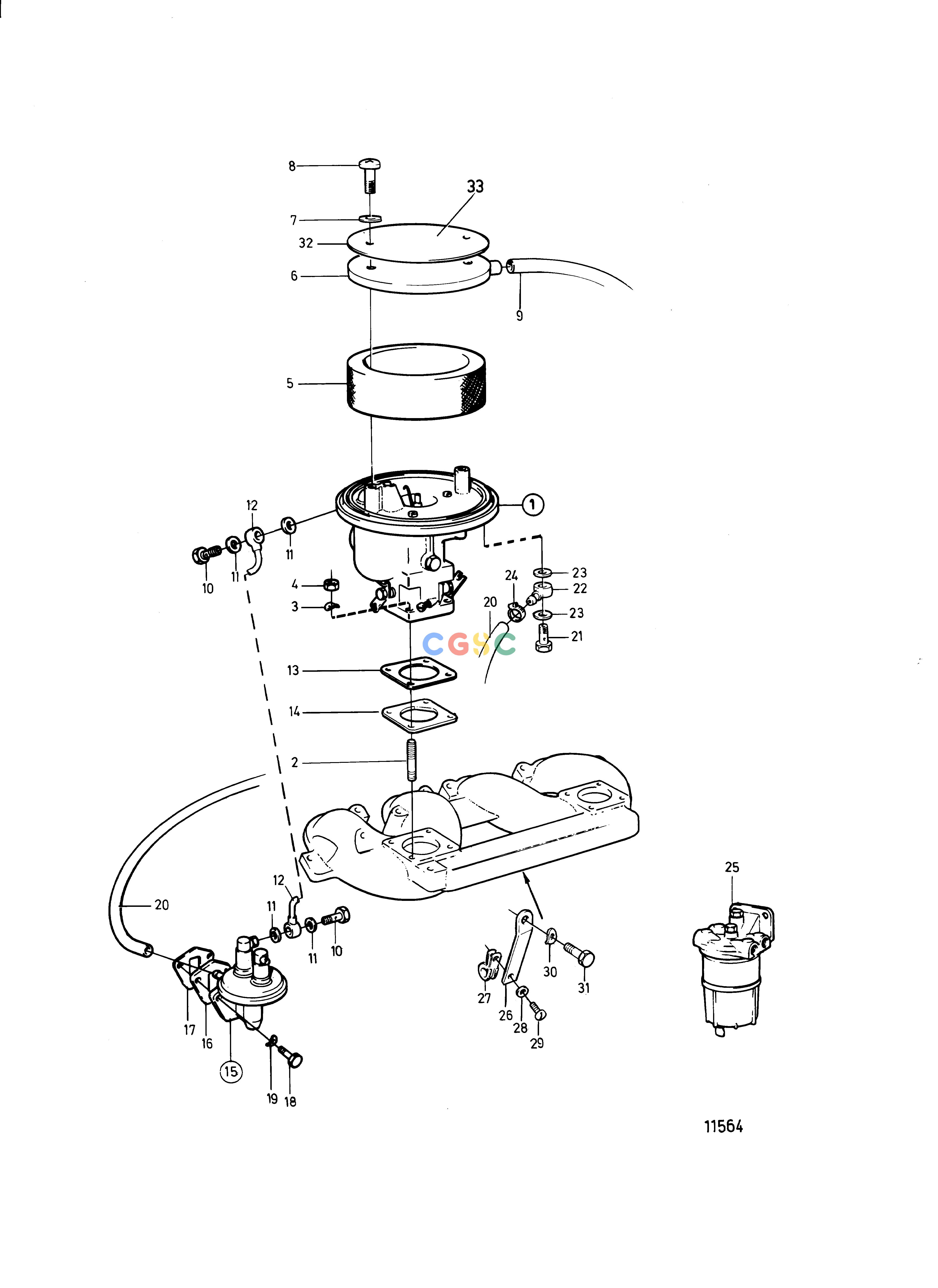 沃尔沃零件查询230A; 230B; 250A; 250BFuel SystemFuel System: BEPC Volvo Penta Parts catalog