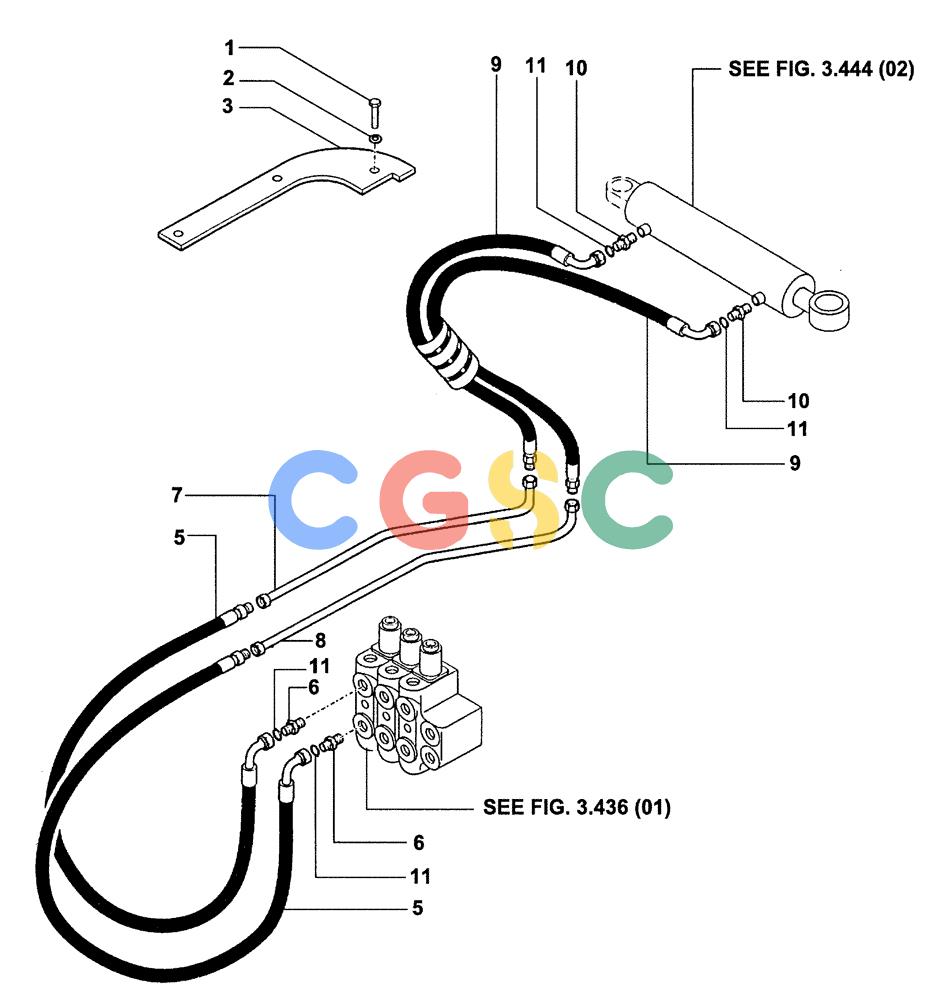 纽荷兰零件查询(DC100) - CRAWLER DOZER (N.A. VERSION) (4/00-) (3.444[01E]) - CONTROL VALVE DISTRIBUTION-TILT DC100 New Holland Constructuion