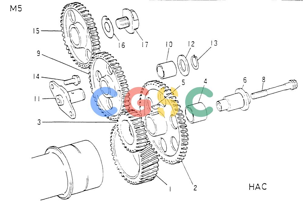 神钢零件查询(6D16-T) - MITSUBISHI DIESEL ENGINE - K907 & MD180LC (1/87-12/06) (01-018) - TIMING GEAR Kobelco