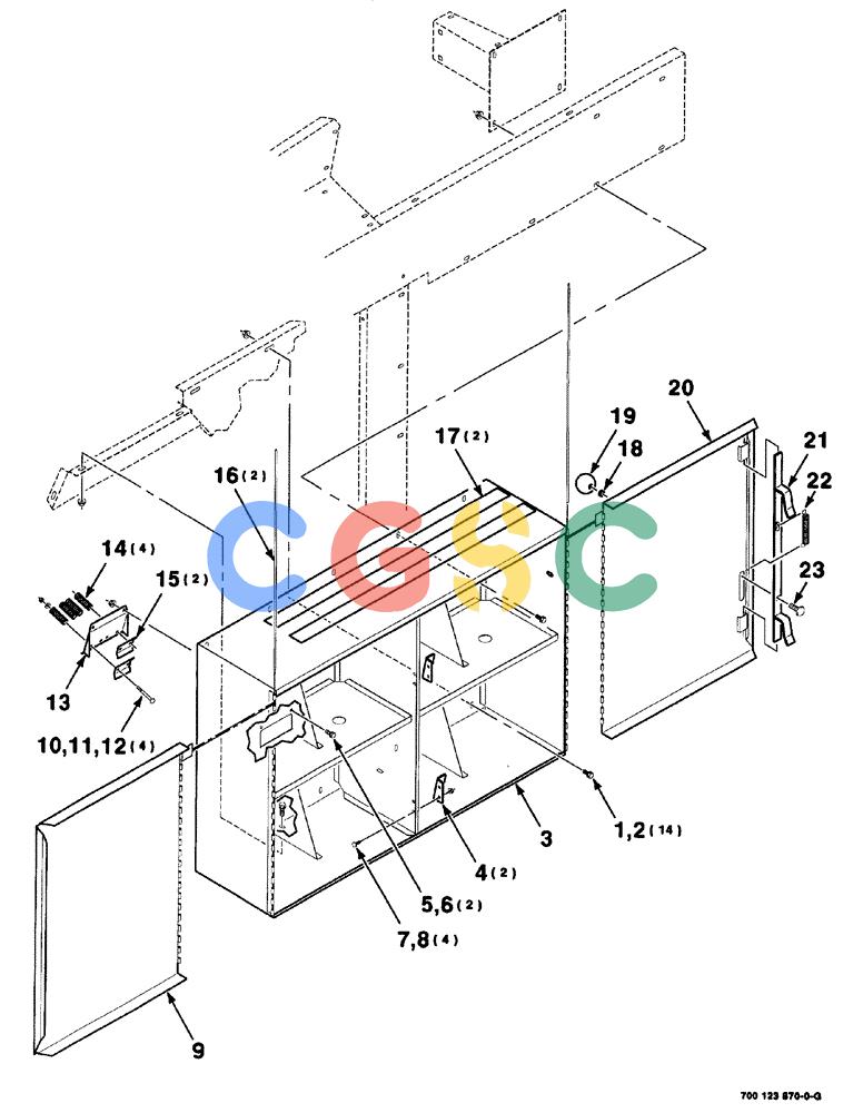 凯斯零件查询(8575) - CASE IH MID-SIZE RECTANGULAR BALER (NORTH AMERICA) (1/95-12/00) (07-018) - TWINE BOX ASSEMBLY-LEFT Case Agriculture