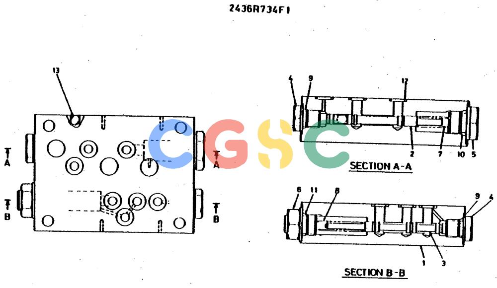神钢零件查询(MD400LC) - EXCAVATOR BTW YS0101 - YS0200 (1/80-12/06) (09-004) - VALVE ASSY SHUTTLE/ P.N. 2436R734F1 Kobelco