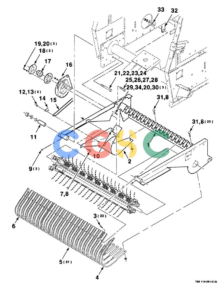 凯斯零件查询(8465) - CASE IH AUTO ROUND BALER (1/91-12/97) (3-06) - PICKUP, WRAPPERS AND CAM ASSEMBLY, SERIAL NUMBER CFH0077006 AND LATER Case Agriculture