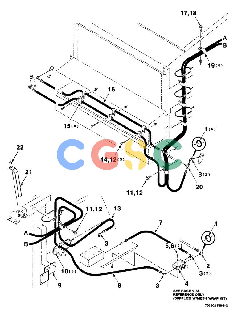 凯斯零件查询(8465) - CASE IH AUTO ROUND BALER (1/91-12/97) (9-44) - MESH WRAP ADAPTER KIT, HK50596 MESH WARP ADAPTER KIT COMPLETE, S.N. CFH0073011 THROUGH CFH0073271 Case Agriculture