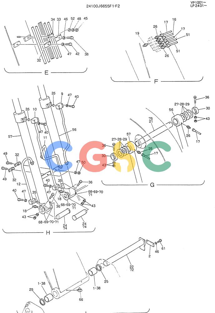 神钢零件查询(K905LC) - MARK II EXCAVATOR BTW YP1001 - YP1281 (1/87-12/03) (07-001[02]) - BOOM ASSY, 4.6M Kobelco