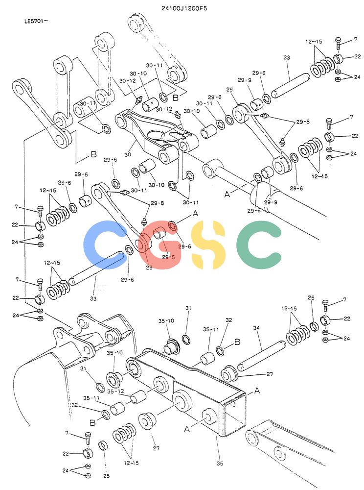 神钢零件查询(K903) - MARK II EXCAVATOR BTW LE6601 - LE7871 (1/88-12/03) (09-002) - ARM ASSY, EXTENSION Kobelco