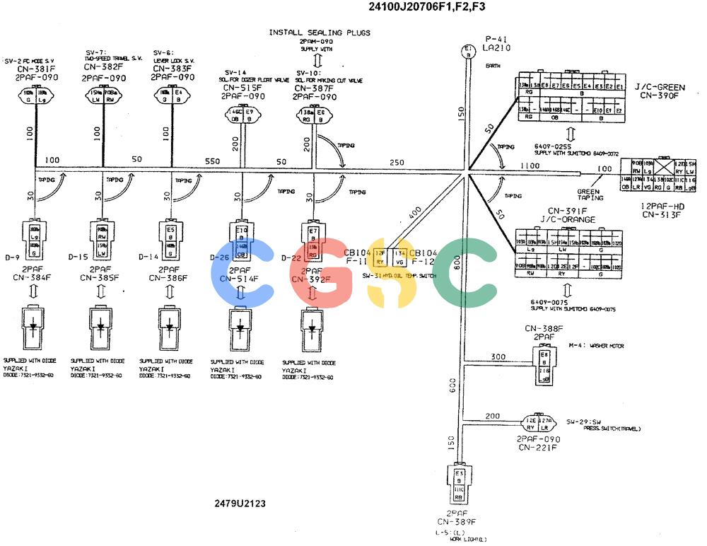 神钢零件查询(ED180) - BLADE RUNNER EXCAVATOR/DOZER ASN YLU0001 (1/99-12/01) (06-001[12]) - WIRING ASSEMBLY, ELECTRIC Kobelco