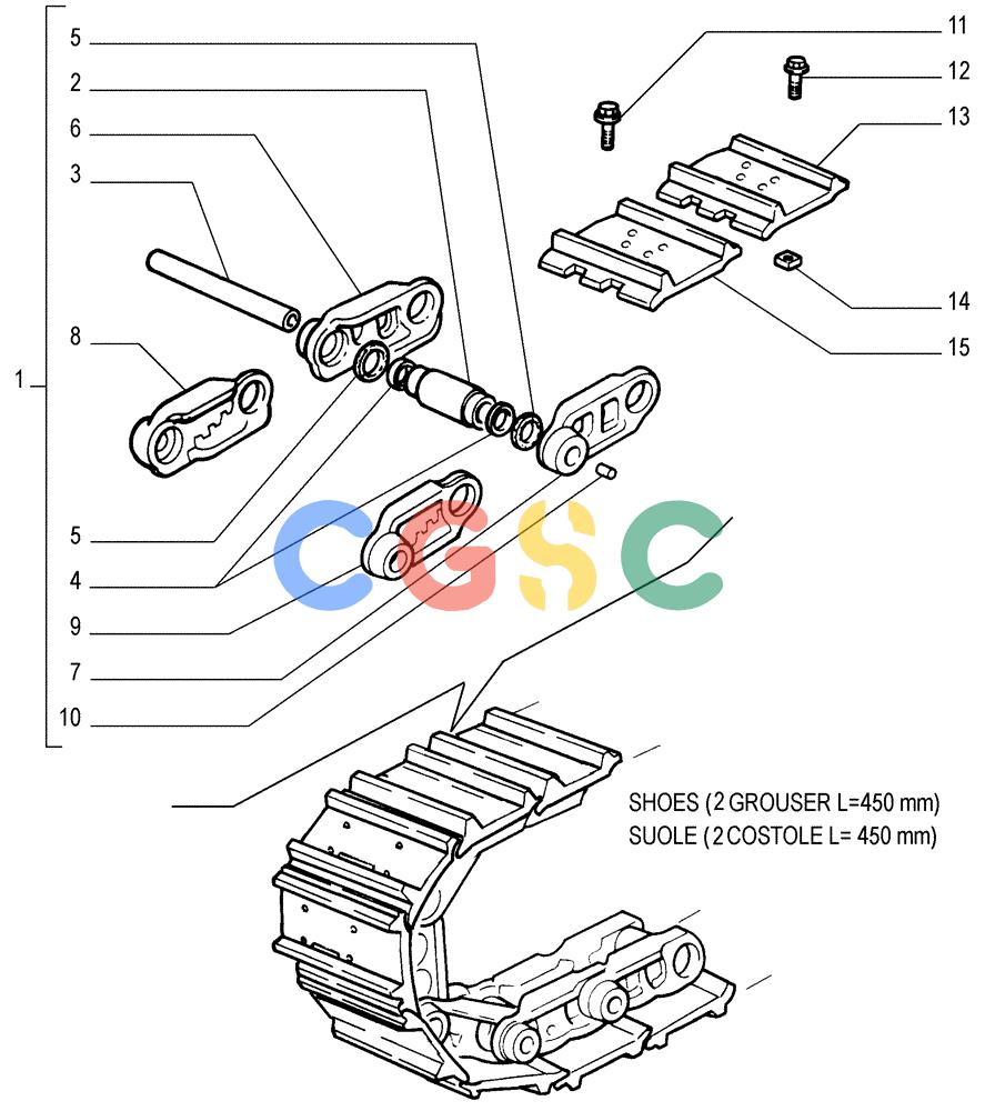 纽荷兰零件查询(FL145) - CRAWLER LOADER (N.A. VERSION) (11/98-) (2.349[01]) - SALT TRACK CHAIN New Holland Constructuion