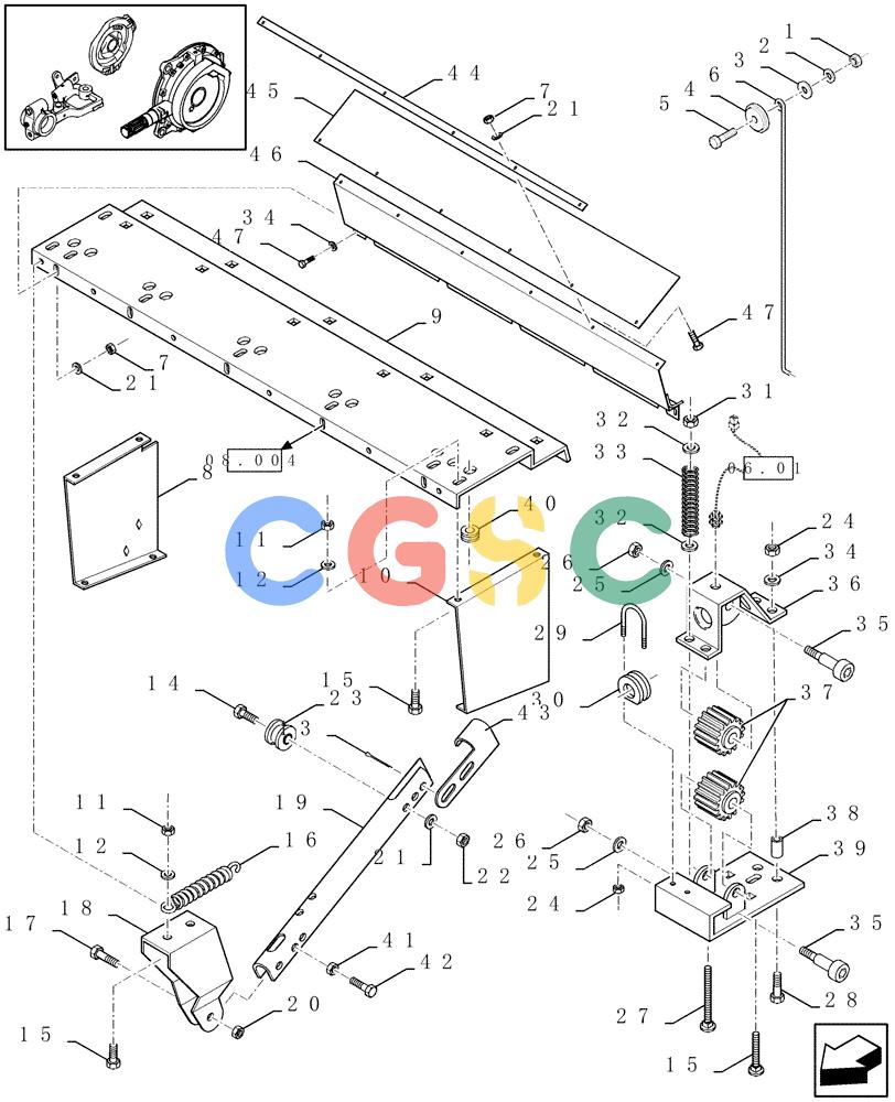 凯斯零件查询(LBX431S) - BIG RECTANGULAR BALER (6/01-12/03) (15.07[01]) - TWINE TENSIONERS Case Agriculture
