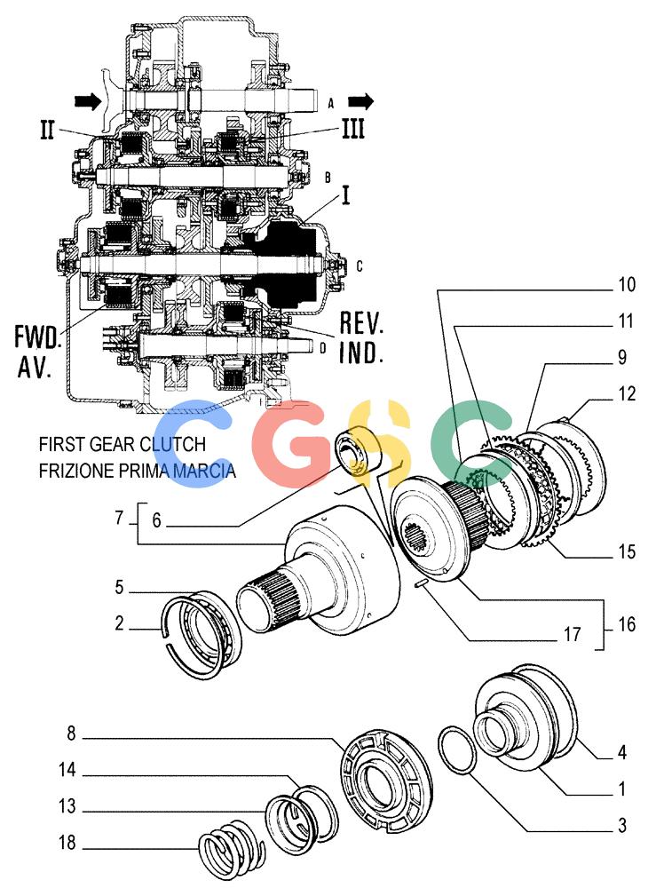 纽荷兰零件查询(FL145) - CRAWLER LOADER (N.A. VERSION) (11/98-) (1.211[16]) - TRANSMISSION - COMPONENTS New Holland Constructuion