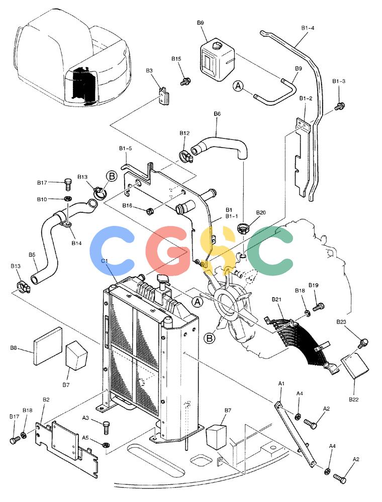 纽荷兰零件查询(E70) - MIDI CRAWLER EXCAVATOR (NA) (1/06-) (006) - RADIATOR INSTALLATION New Holland Constructuion