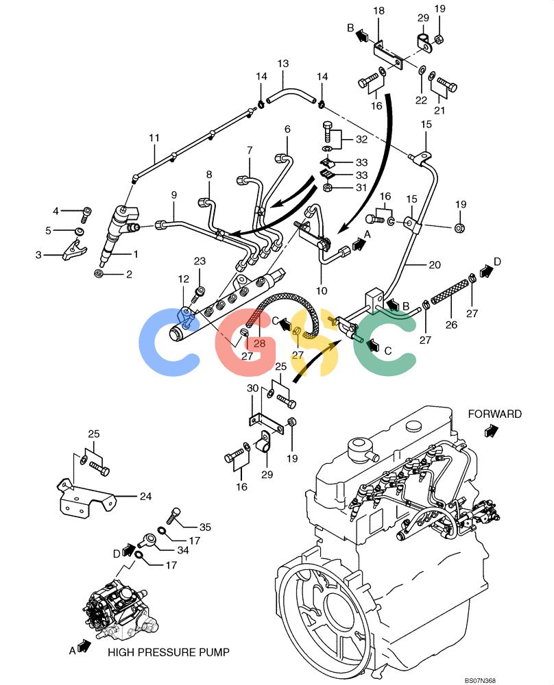纽荷兰零件查询(E135B) - CRAWLER EXCAVATOR TIER 3 - ASN YH05-07001 (N8TA13006) (1/08-) (09-28[00]) - FUEL SYSTEM New Holland Constructuion