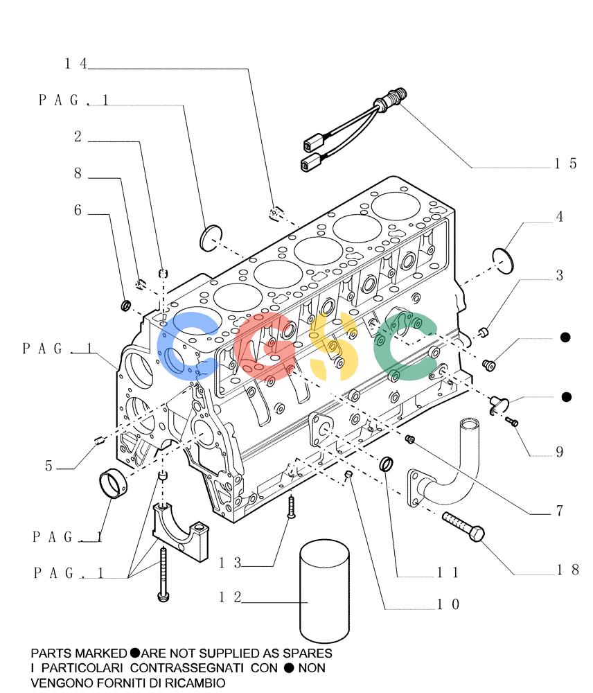 纽荷兰零件查询(DC150PS) - CRAWLER DOZER (0.040[02]) - CRANKCASE New Holland Constructuion