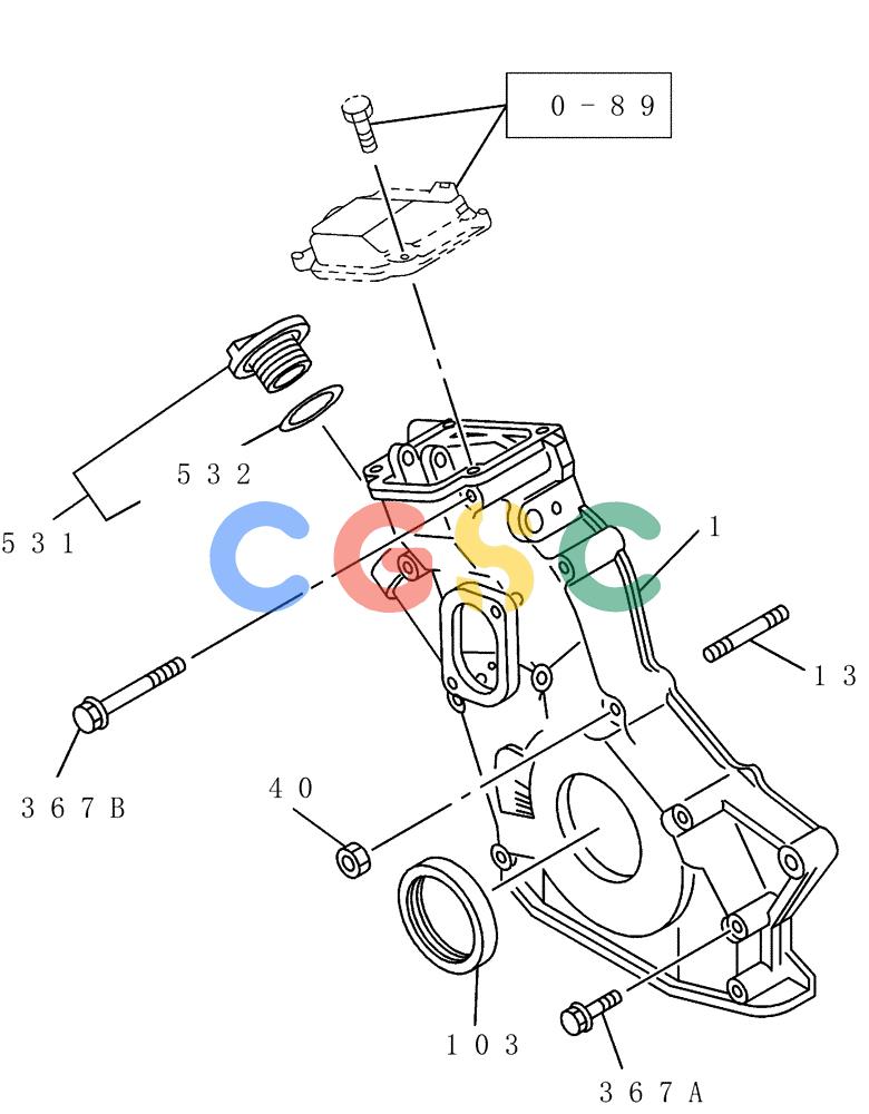 纽荷兰零件查询(E80BMSR) - CRAWLER EXCAVATOR ASN LF05-04001 - (N8TA18060) (B118M-20A[1]) - TIMING GEAR CASE AND FLYWHEEL HOUSING New Holland Constructuion