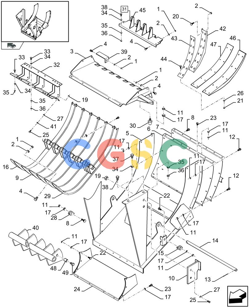 凯斯零件查询(LBX432S) - BIG RECTANGULAR BALER (3/03-12/08) (13.20[01]) - FEED CHAMBER Case Agriculture