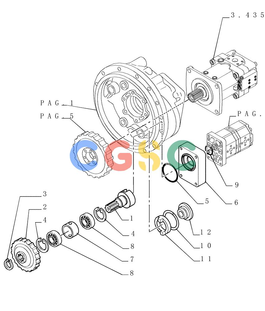 纽荷兰零件查询(DC150.B) - CRAWLER DOZER TIER 2 (3/03-) (1.200[02]) - UNIT TORQUE CONVERTER New Holland Constructuion