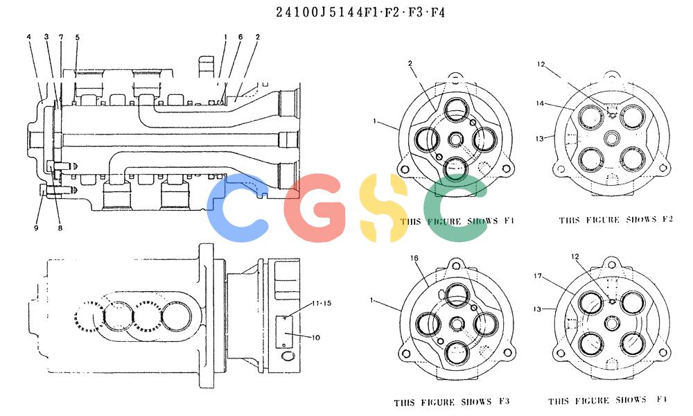 神钢零件查询(K905LC) - MARK II EXCAVATOR BTW YP1001 - YP1281. (4/89-12/03) (11-026) - JOINT ASSY, SWIVEL Kobelco