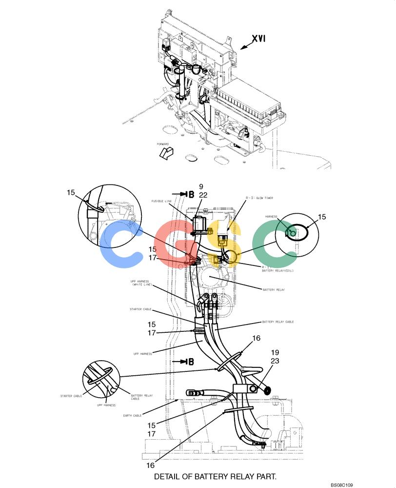 纽荷兰零件查询(E70BSR) - COMPACT CRAWLER EXCAVATOR BTW YT05-15001 - 18000 (NA) (4/08-) (02-73-00[11]) - HARNESS ASSEMBLY, UPPER (YT13E00048F1), PAGE 11 OF 12 New Holland Constructuion
