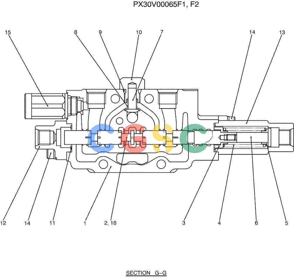 纽荷兰零件查询(E35SR) - COMPACT CRAWLER EXCAVATOR ASN PX13-15001 (N6TN61732) (NA) (1/06-) (07-007) - VALVE ASSY, CONTROL, (BOOM SWING) New Holland Constructuion