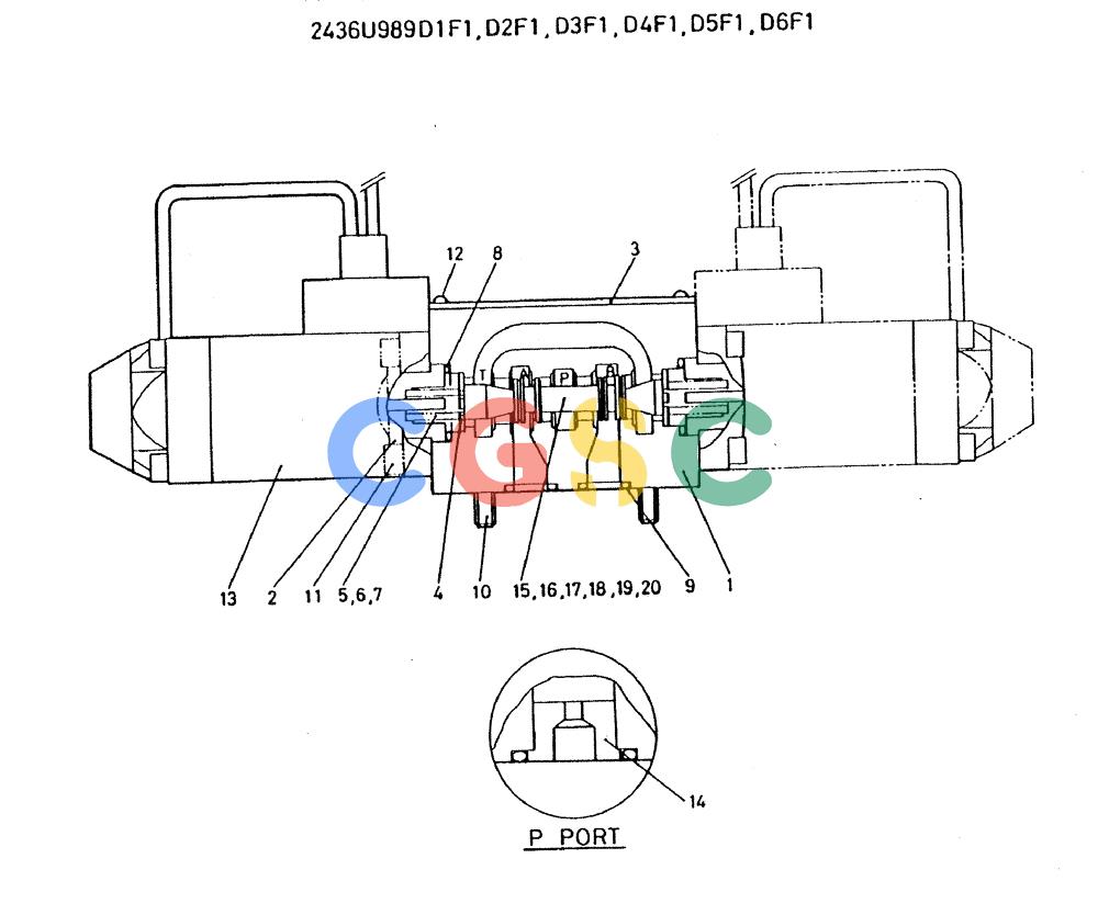 神钢零件查询(MD300LC) - EXCAVATOR BTW YC0101 - YC0300 (1/80-12/06) (08-052) - VALVE ASSY, SOLENOID Kobelco