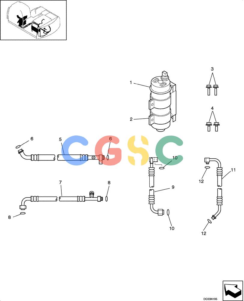 纽荷兰零件查询(EH215) - CRAWLER EXCAVATOR (9/03-) (09 -48[00]) - AIR DRYER ASSY New Holland Constructuion