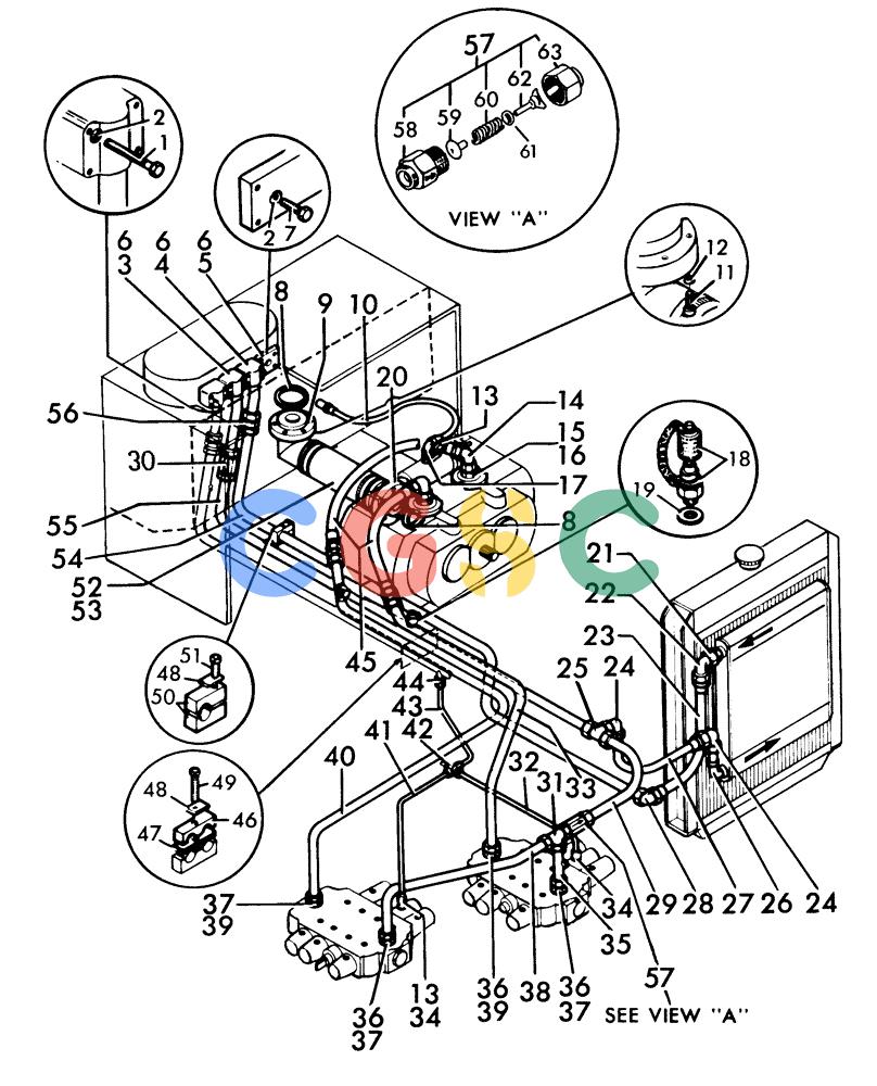 纽荷兰零件查询(H48) - RICHIER EXCAVATOR (1/74-12/84) (05B01) - CONTROL VALVE HYDRAULIC CIRCUIT, OIL SUPPLY New Holland Constructuion