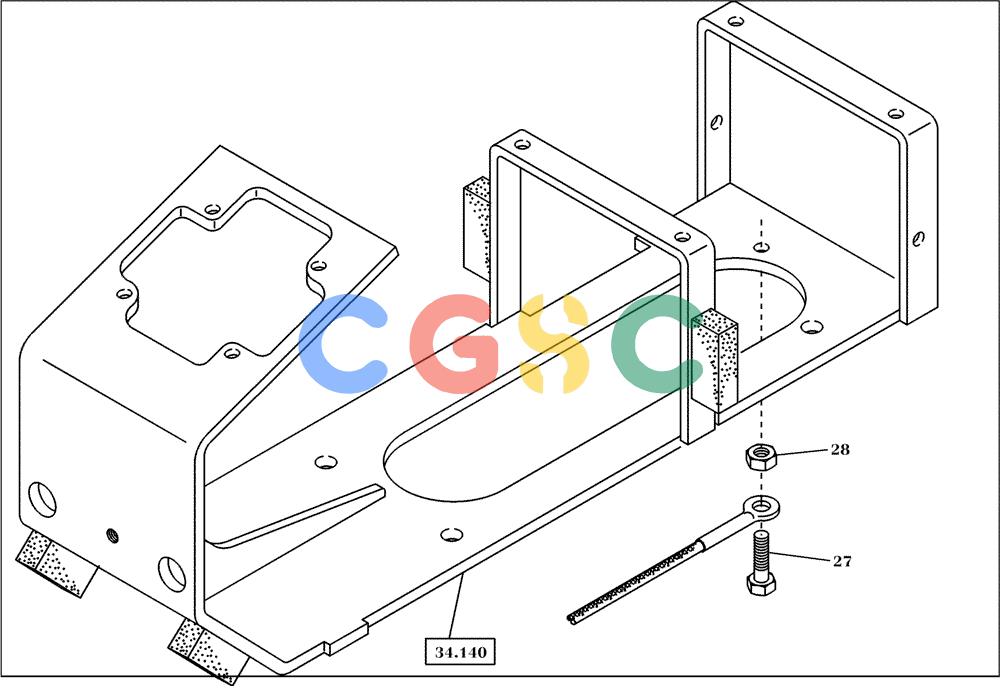 纽荷兰零件查询(EC270) - CRAWLER EXCAVATOR (7/00-) (34.141[002]) - BRACKET MOUNTING PARTS (S/N 727002-727022) New Holland Constructuion