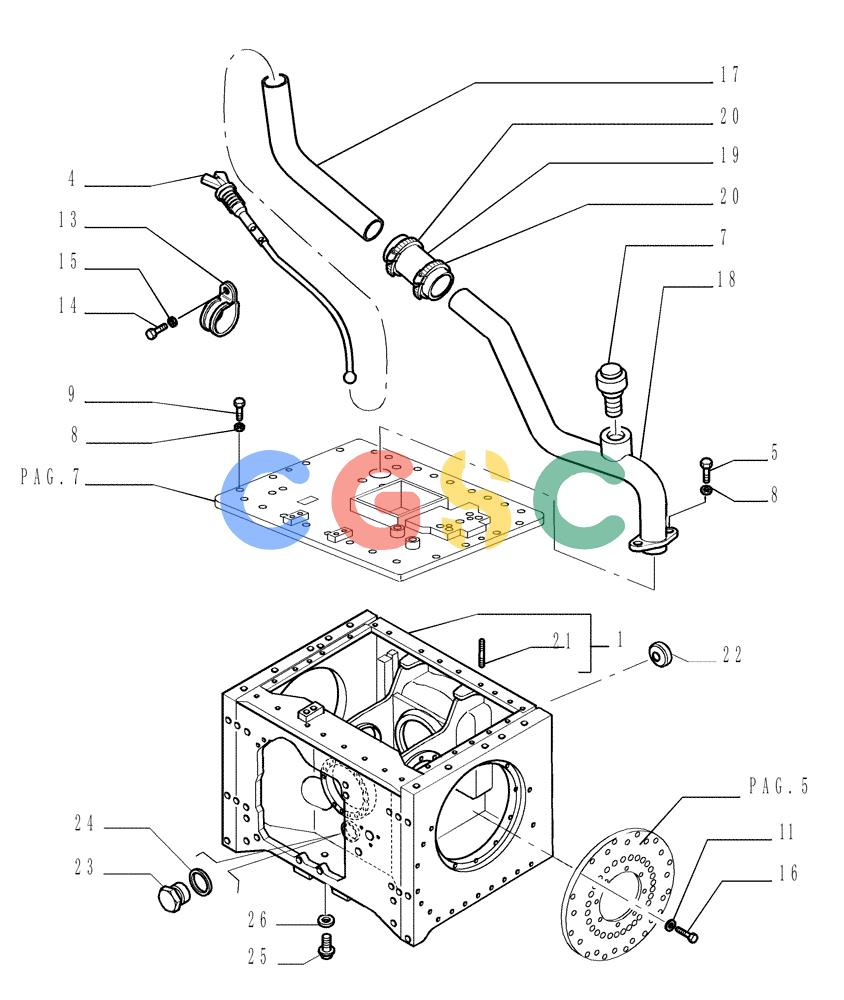 纽荷兰零件查询(D150) - CRAWLER DOZER (1/05-) (1.266[01]) - REAR TRANSMISSION - CASE New Holland Constructuion