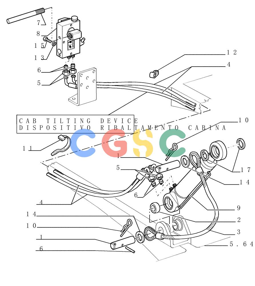 纽荷兰零件查询(DC150.B) - CRAWLER DOZER TIER 2 (3/03-) (5.678[01]) - HYDRAULIC JACK New Holland Constructuion