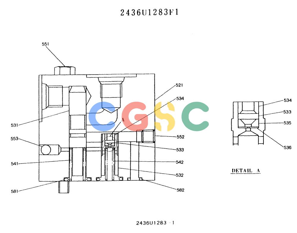 神钢零件查询(K912LC) - MARK II EXCAVATOR ASN YC0301-0737 (1/88-12/03) (11-024) - VALVE ASSY, REDUCTION Kobelco