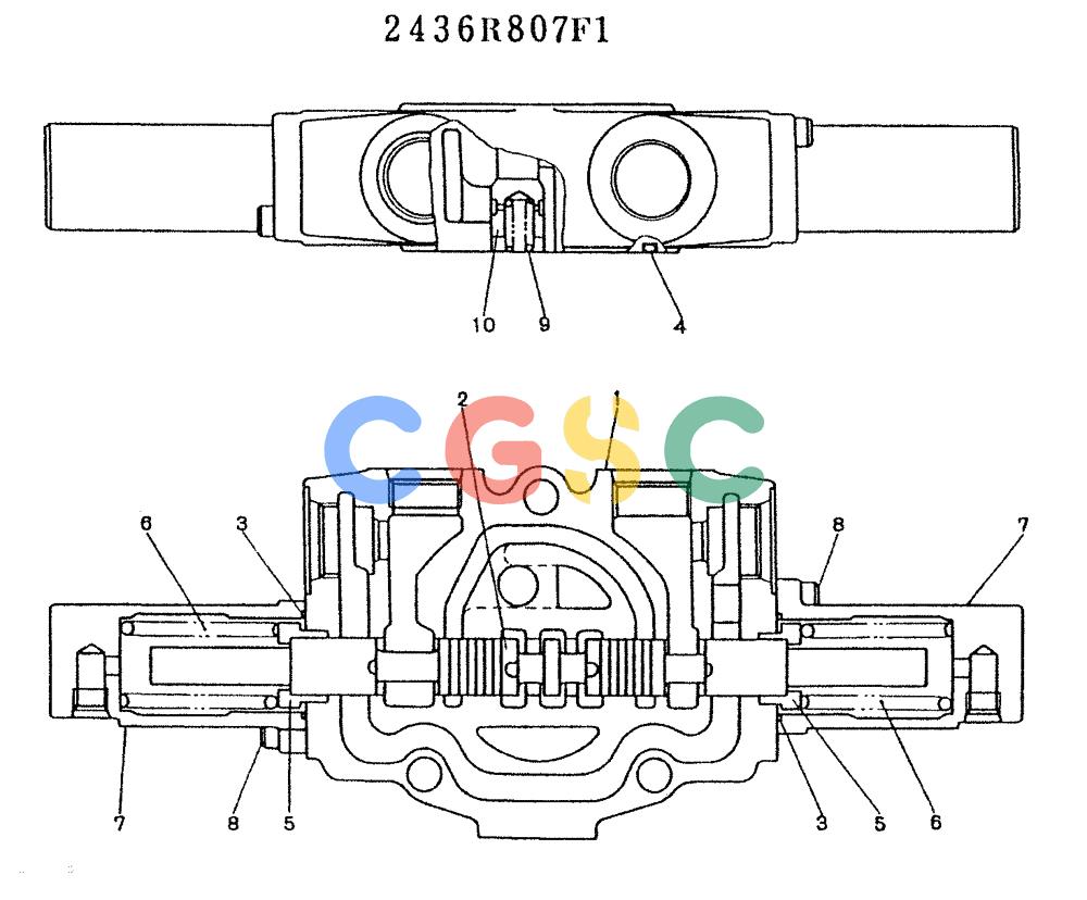 神钢零件查询(K907LC) - MARK II EXCAVATOR ASN YQ0565 (GLOBAL) (1/87-12/03) (11-011) - SPOOL ASSY Kobelco