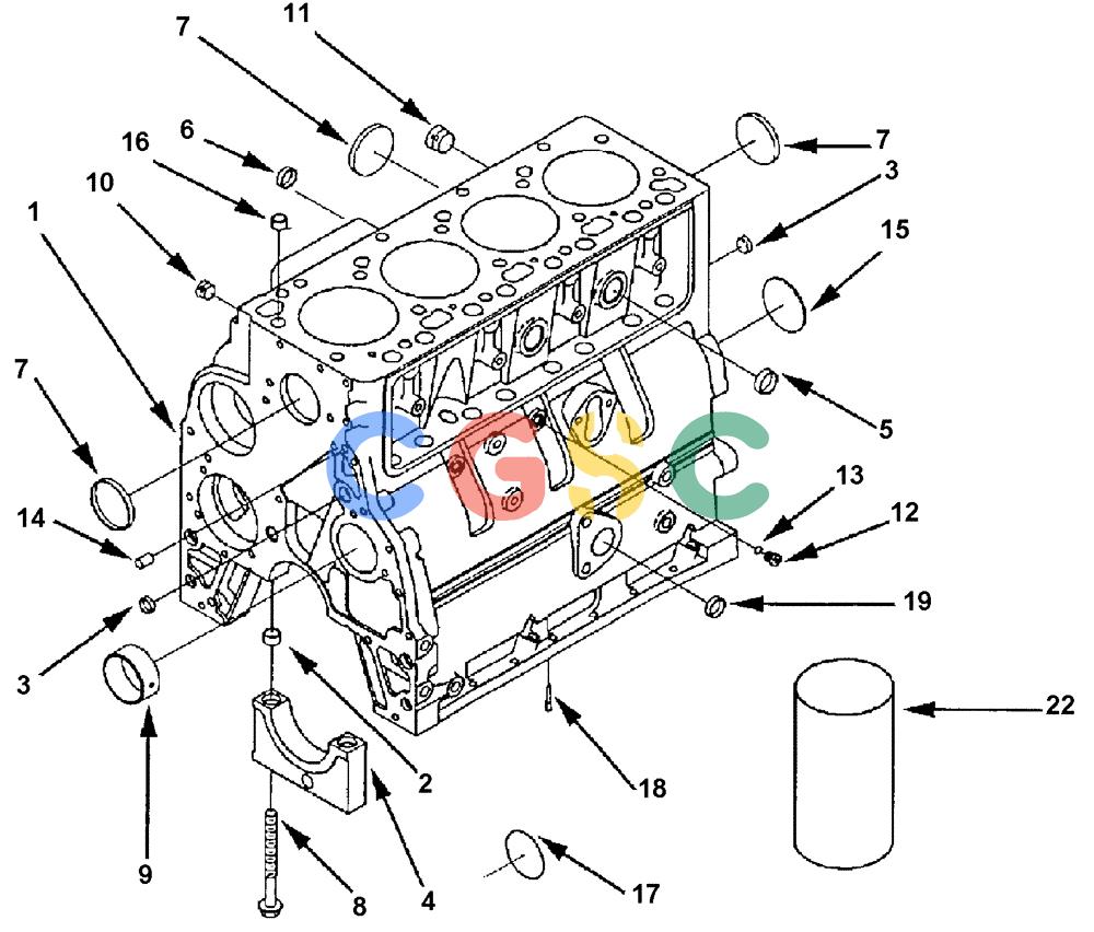 纽荷兰零件查询(DC100) - CRAWLER DOZER (N.A. VERSION) (4/00-) (0.040[01A]) - CRANKCASE DC80 - DC100 New Holland Constructuion