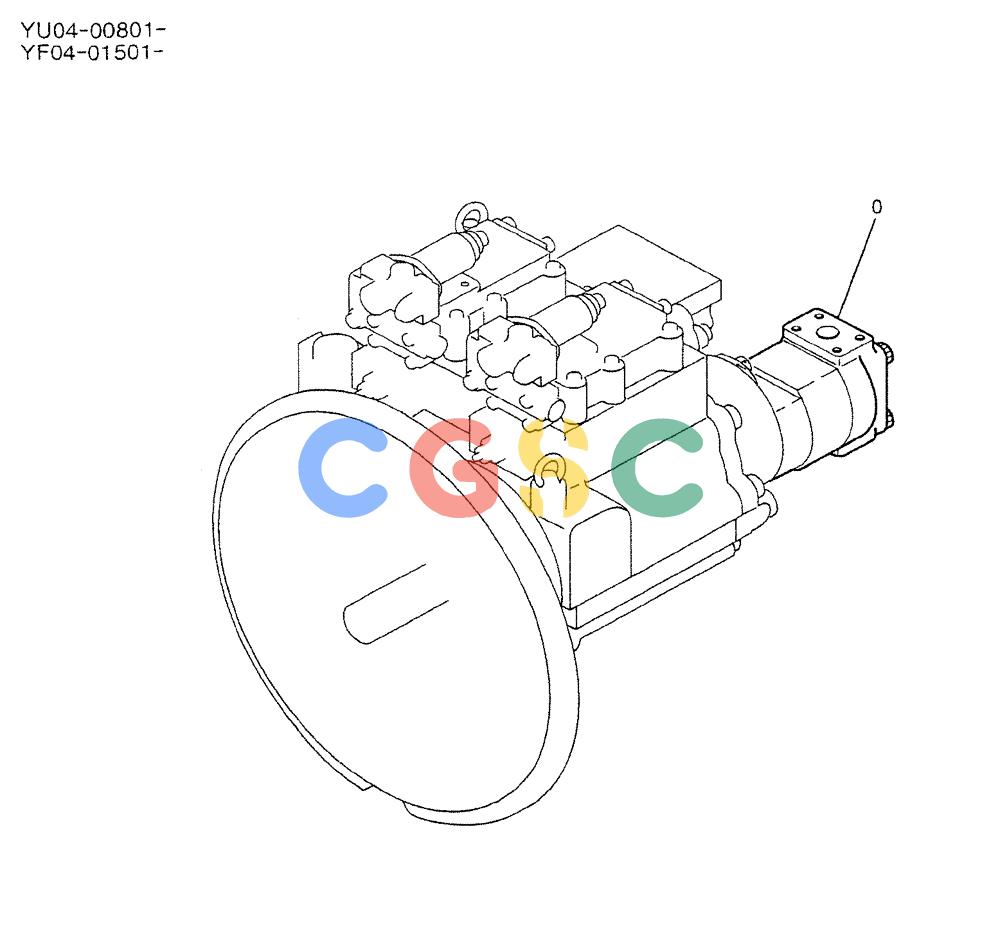 神钢零件查询(DOZER) - ATTACHMENT - SK235SR-1E, SK235SRNLC-1E, & SK235SRNLC-1ES (1/03-12/03) (01-001) - POWER TAKE-OFF ASSY Kobelco