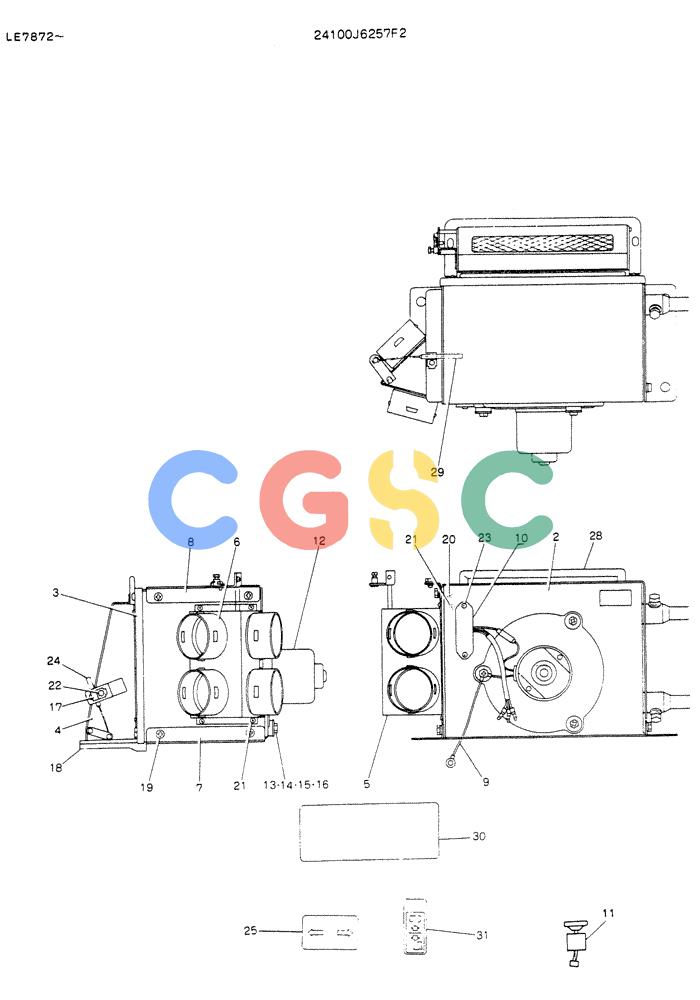 神钢零件查询(K903) - MARK II EXCAVATOR ASN LE7872 (1/88-12/03) (05-018) - HEATER ASSY-FOR NORTH EUROPE Kobelco