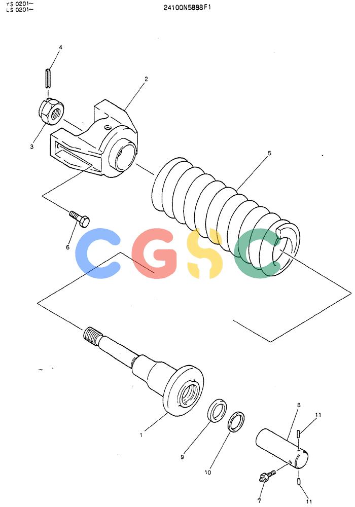神钢零件查询(MD450BLC) - EXCAVATOR BTW TS0201 - TS0394 (1/80-12/06) (06-005) - SPRING ASSY, TRACK Kobelco