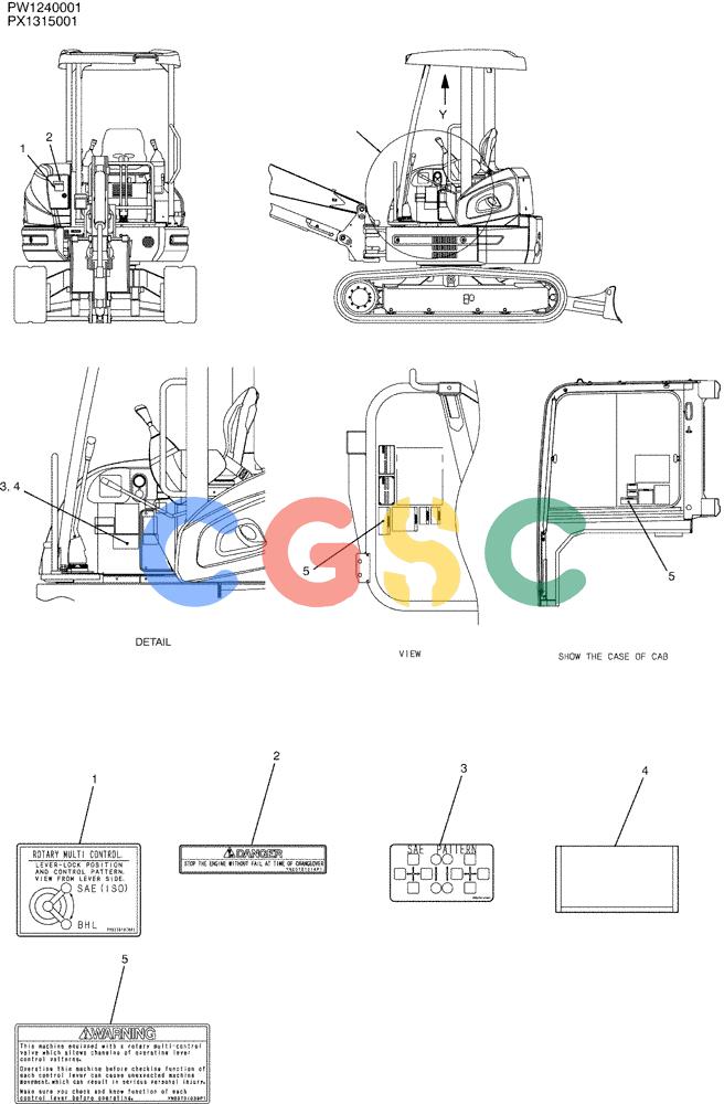 纽荷兰零件查询(E35SR) - COMPACT CRAWLER EXCAVATOR ASN PX13-15001 (N6TN61732) (NA) (1/06-) (06-012) - NAME PLATE INSTAL, P/N PX22T00072F1 New Holland Constructuion