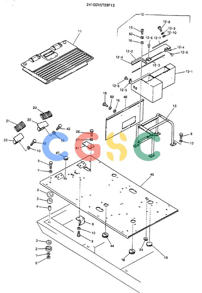 神钢零件查询(MD320BLC) - EXCAVATOR BTW YC0301 - YC0747 (1/80-12/06) (02-003) - PLATE ASSY, FLOOR Kobelco