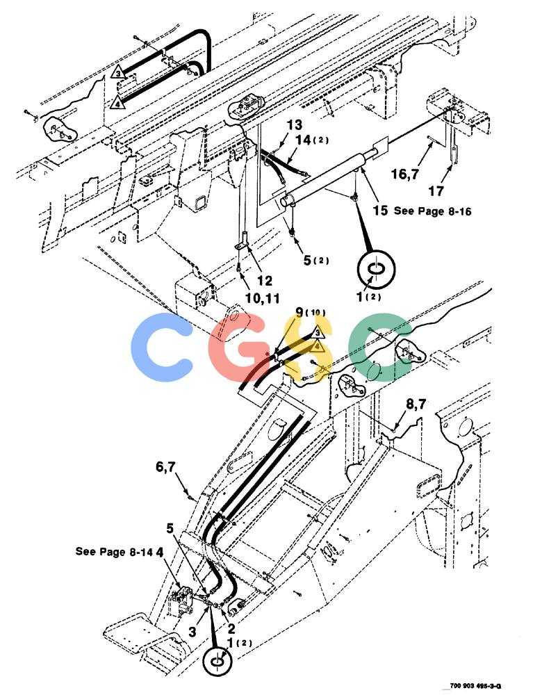 凯斯零件查询(8575) - CASE IH MID-SIZE RECTANGULAR BALER (NORTH AMERICA) (1/95-12/00) (09-026) - BALE EJECTOR KIT-CONTINUED (HYDRAULICS) Case Agriculture